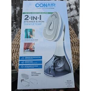 CONAIR Hand-Held Turbo ExtremeSteam Steamer Iron 2-IN-1 Model GS408GD *NEW*